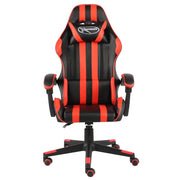 Sedia da Ufficio | Sedia da Gaming Nero e Rosso in Similpelle