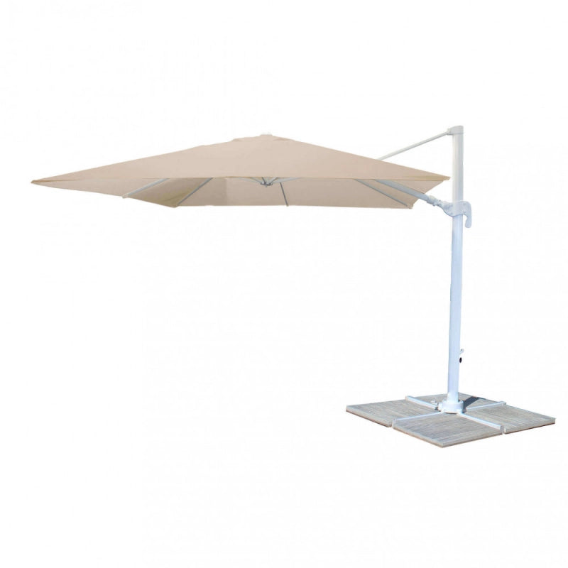 OMBRELLONE SATURNO BIANCO P/L 3 X 4 TELO TORTORA