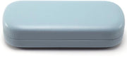 Etui in pelle PU per occhiali - Protezione portatile per occhiali - 16 x 6.4 x 3.5cm - Blu