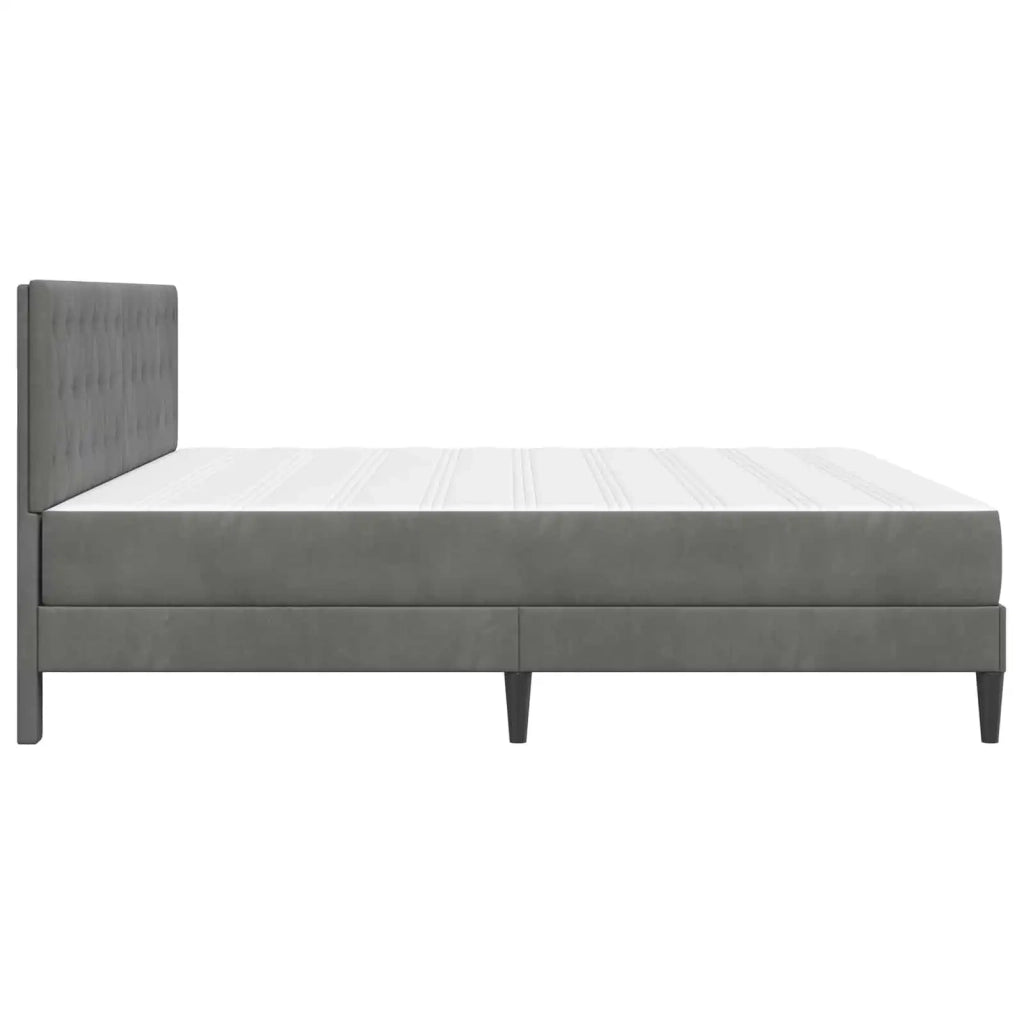 Struttura letto con materasso Grigio scuro 180 x 200 cm Velluto 3415355