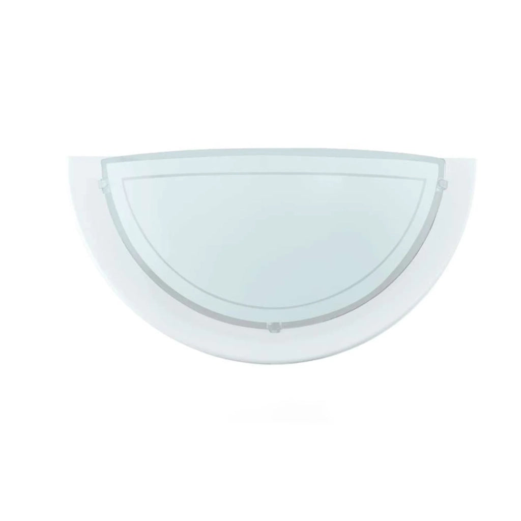 Applique Contemporanea Planet 1 Acciaio Bianco 1 Luce E27
