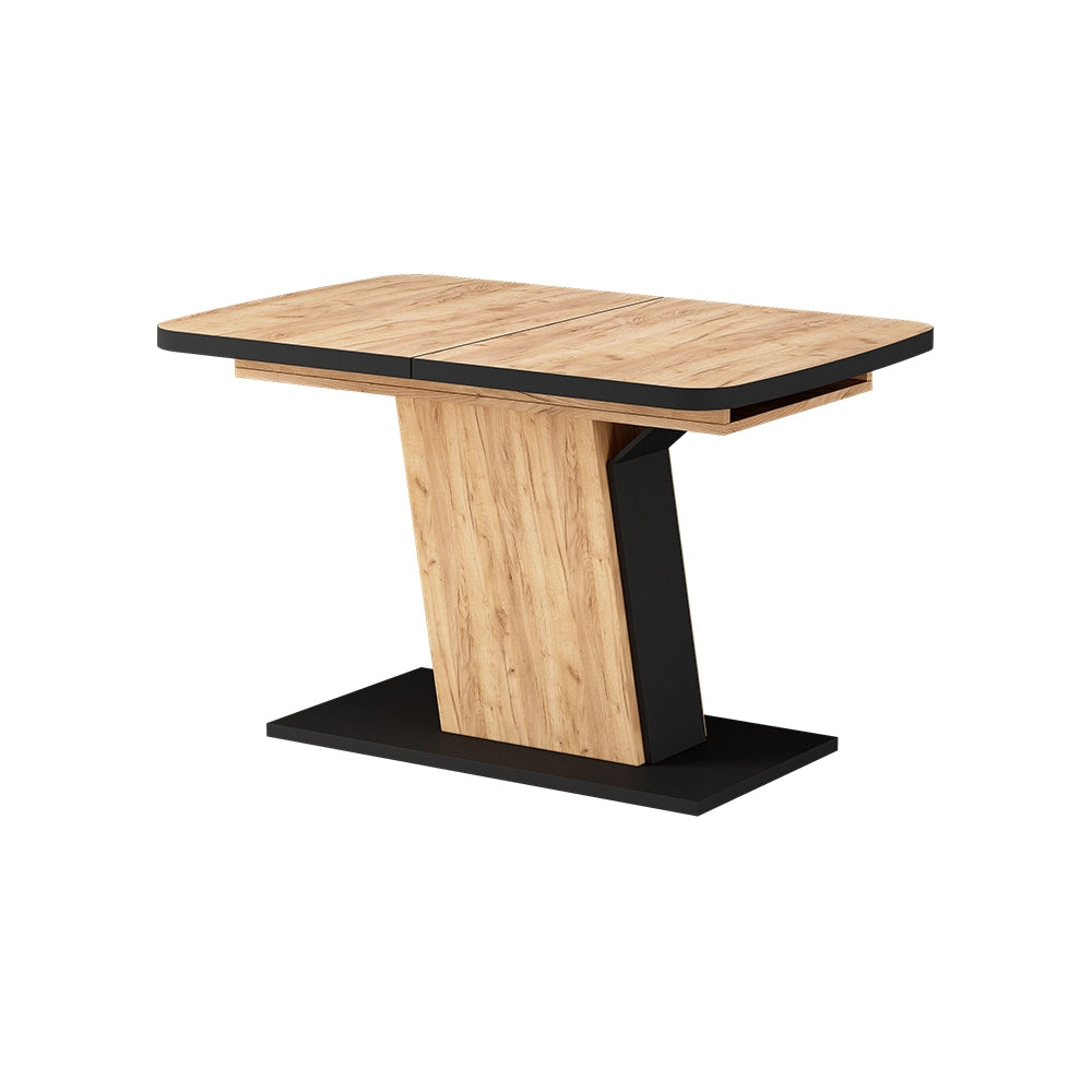 Vicco Tavolo da pranzo Estensibile Rovere nero/oro 120/160 x 80 cm