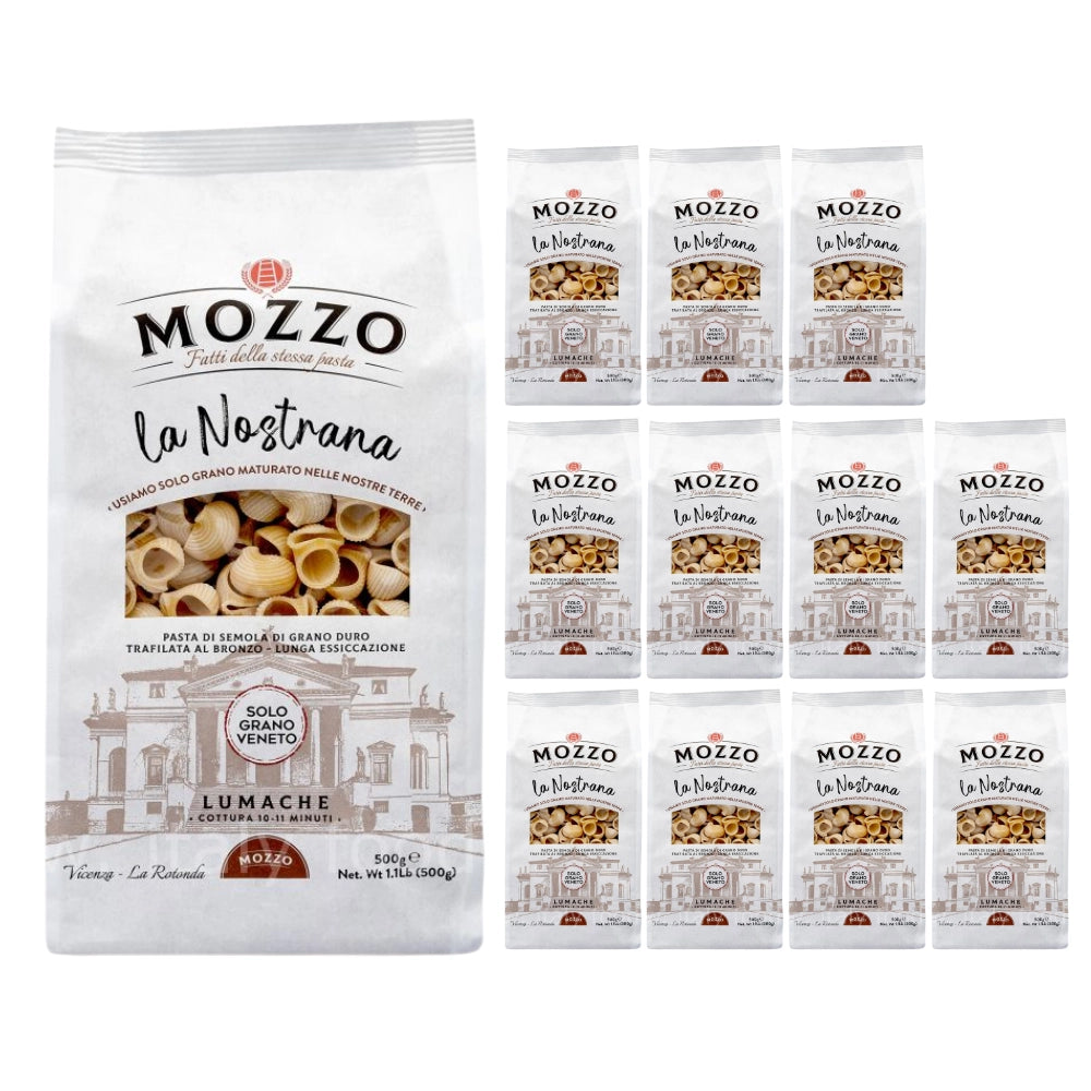 Mozzo la nostrana lumache pasta con grano veneto 12 confezioni da 500 grammi