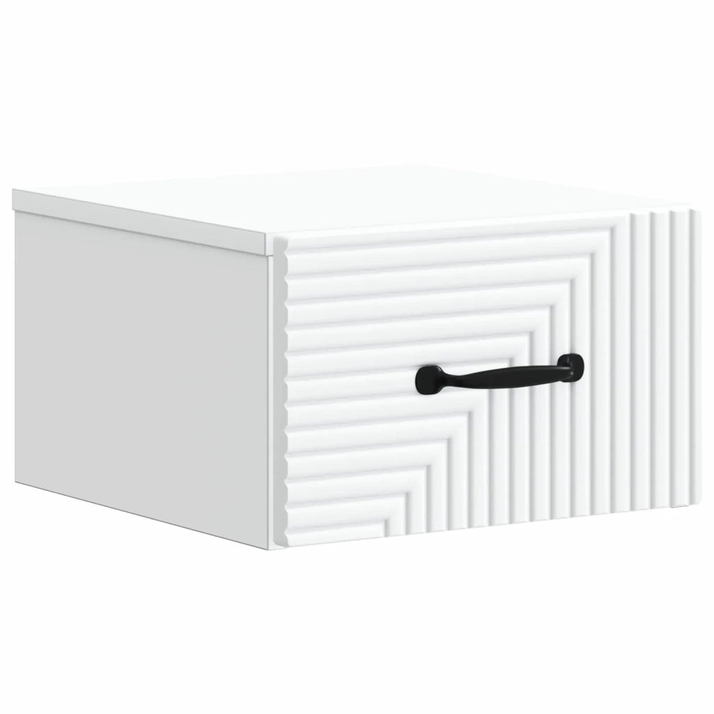 Mobiletto da notte a muro 2 pcs Bianco 34,5 x 33 x 20 cm