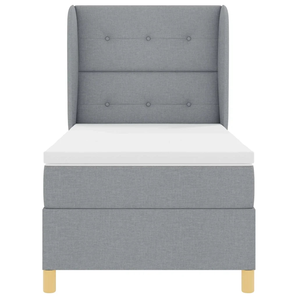 Letto con molle e materasso Grigio Scuro 90x190 cm Tessuto 3340739