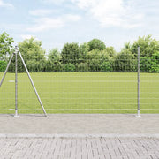 Recinzione Euro con 7 Pali Flangiati 1.2x10 m in Acciaio Zincato