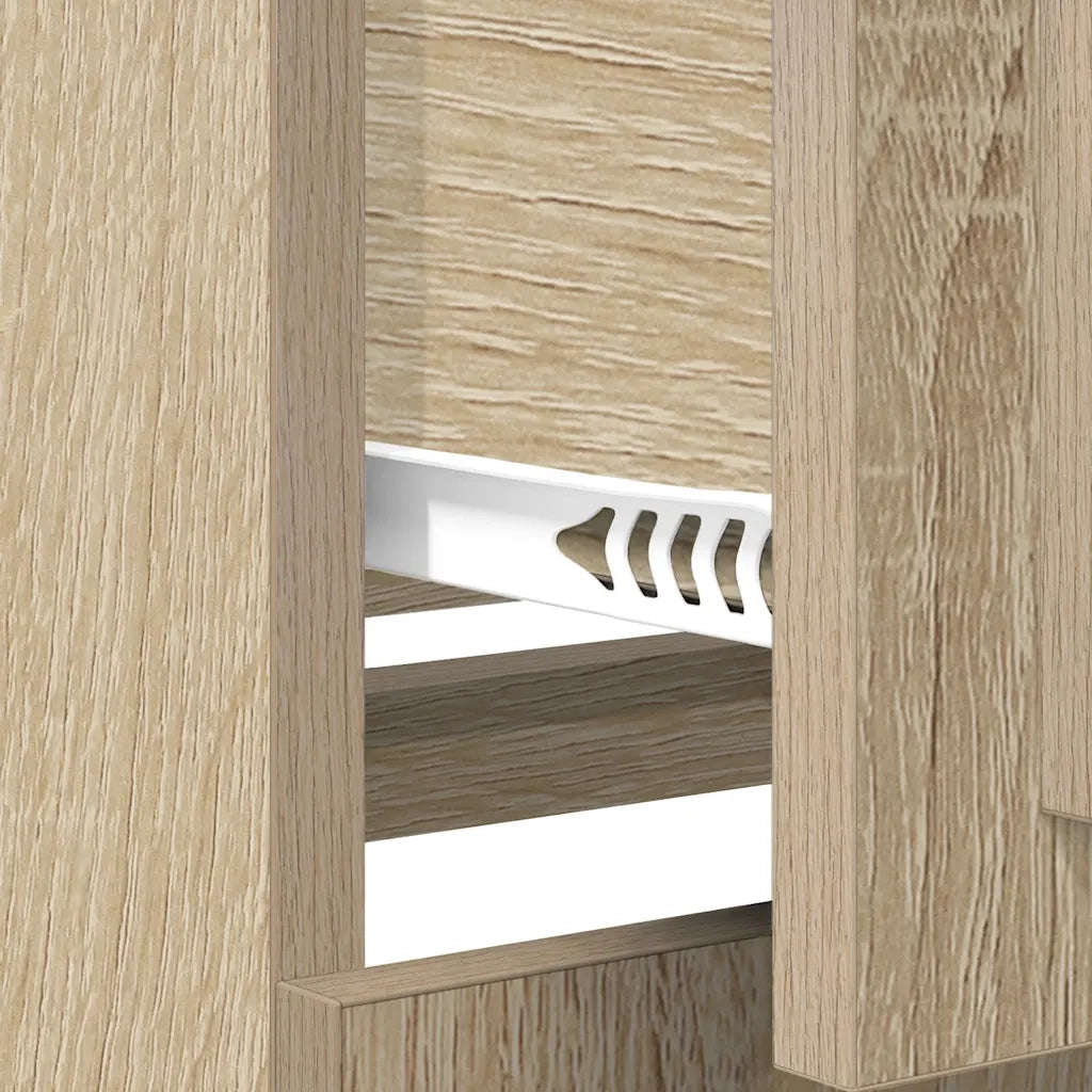 vidaXL Credenze 3 pz Rovere Sonoma in Legno Multistrato