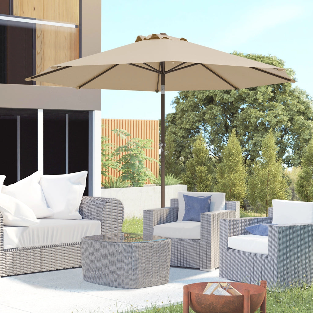 Ombrellone da giardino ¨C zephmum ¨C grigio metallo 263 cm ?