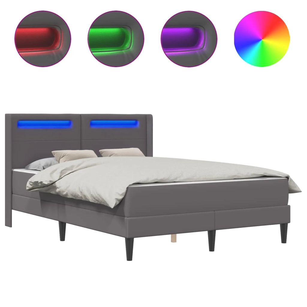 Struttura letto con materasso Grigio 160 x 200 cm Similpelle 3414915
