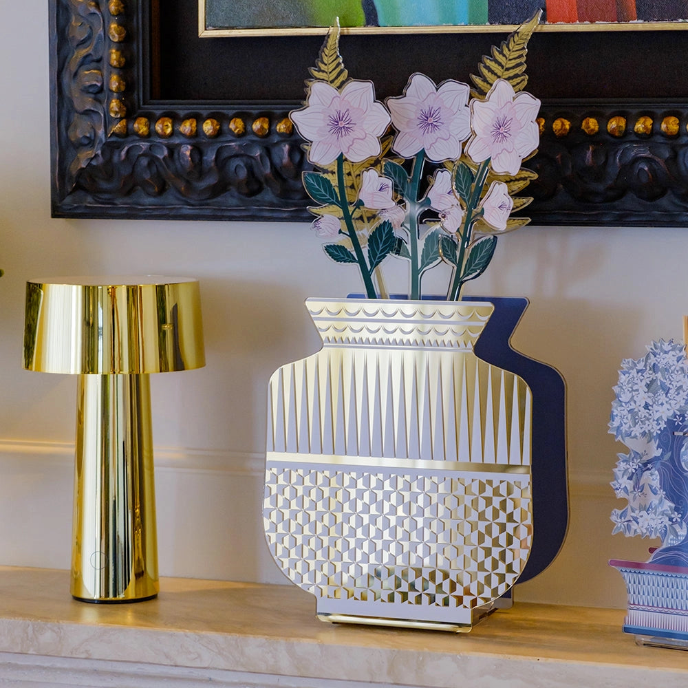 VASO FENICE PICCOLO IN CRISTALLO ACRILICO DECORATO OSLO
