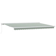 Tenda Retrattile Verde e Bianco 500 × 300 cm Tessuto e Metallo 3331471