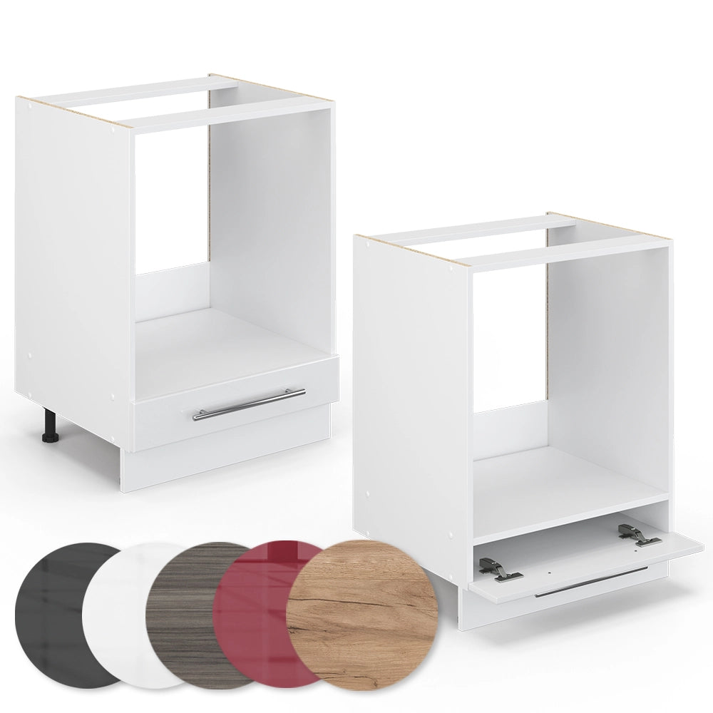 Vicco Mobile per forno da incasso Bianco lucido 60 cm senza piano di lavoro