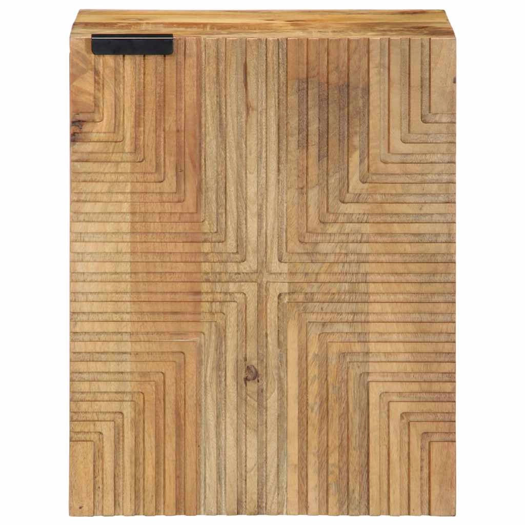 Pratico mobiletto da bagno sospeso 38 x 33,5 x 48 cm in legno di mango marrone 02_0057742