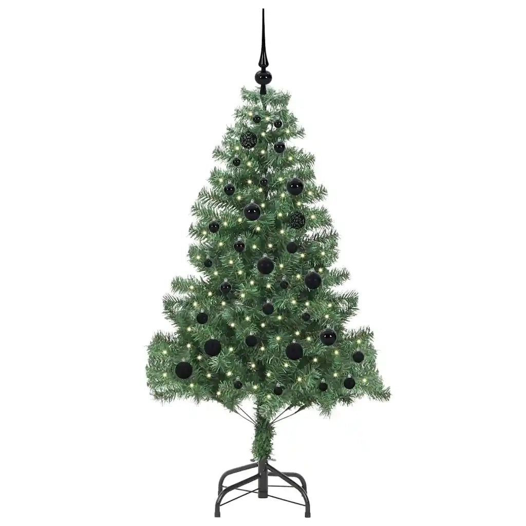 Albero di Natale con 150 LED con supporto Verde 150 cm PVC 3396368