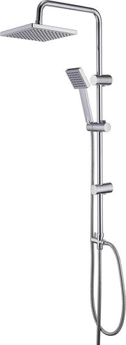 Sistema Doccia Regolabile - Altura Regolabile - RVS - Per Vasca Da Bagno - Testa Doccia 20x20cm