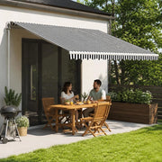 Awning Fabric Anthracite And White 4.5x3 M