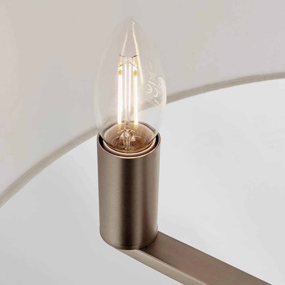 Lampadario Daley Endon 3 luci nichel opaco E14 bianco