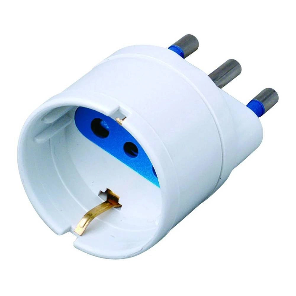 Trade Shop - Adattatore Riduttore Da Presa Shuko Tedesca A Spina Grande Da 16ampere Italiana -