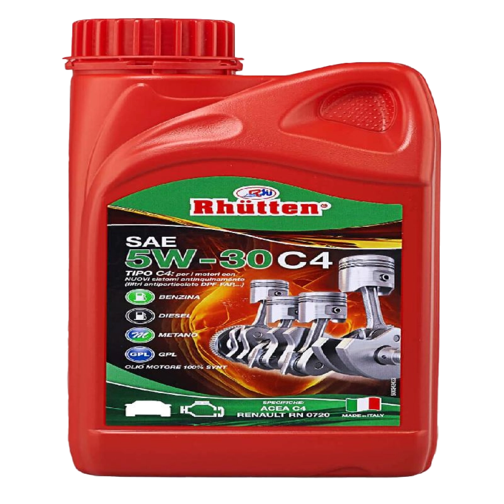 Olio Rhutten 5W-30 C4 da 1L per Motori a Benzina, Diesel, Metano, GPL