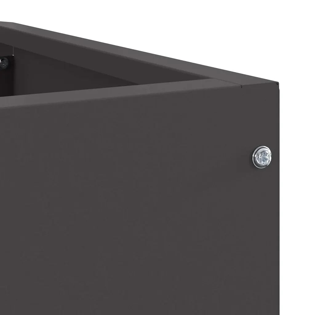 Vaso d'angolo Nero 60 x 60 x 35 cm Acciaio 883640
