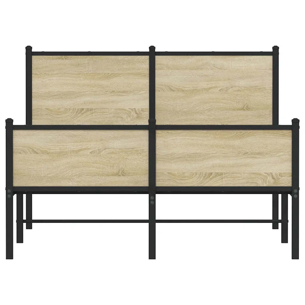 Giroletto senza Materasso in Metallo-Struttura Letto Rovere Sonoma 120x190 cm 419372