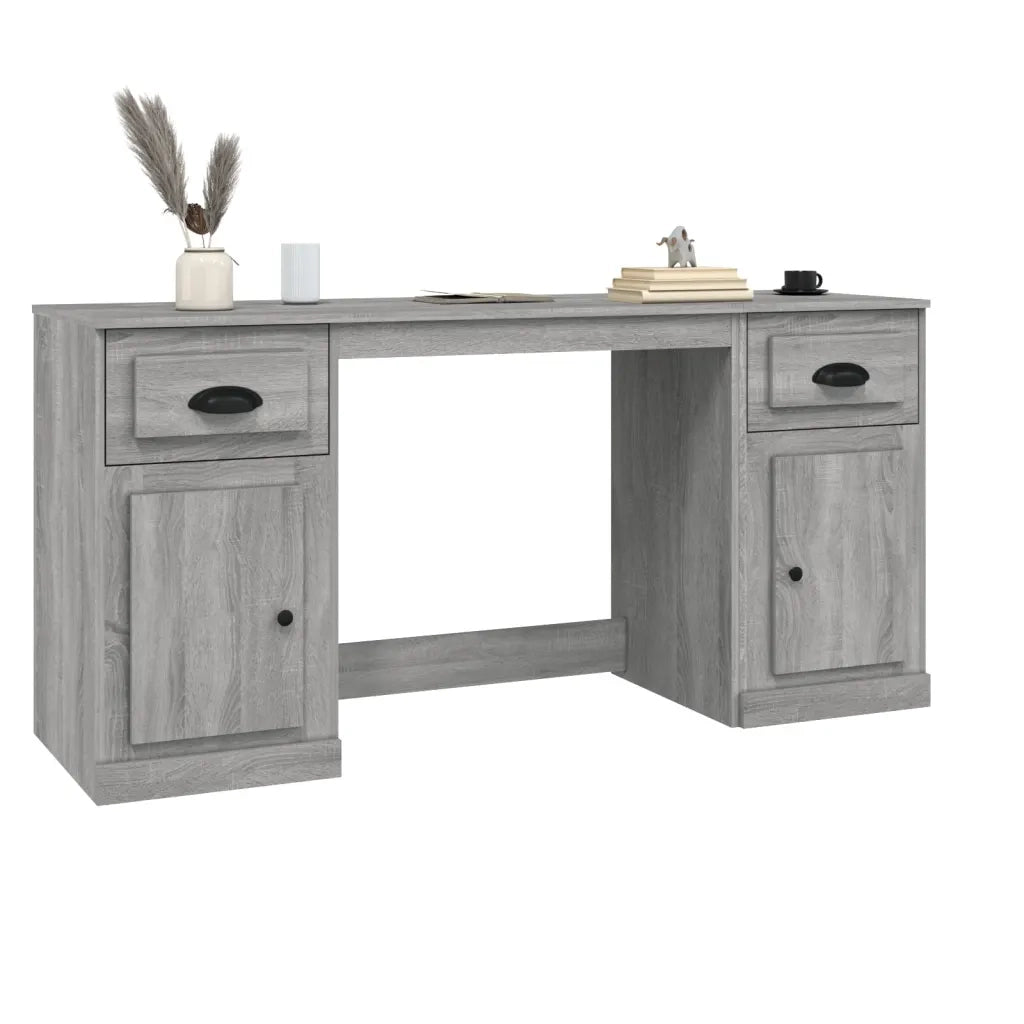 Scrivania con Armadietto Grigio Sonoma in Legno Multistrato 3185333