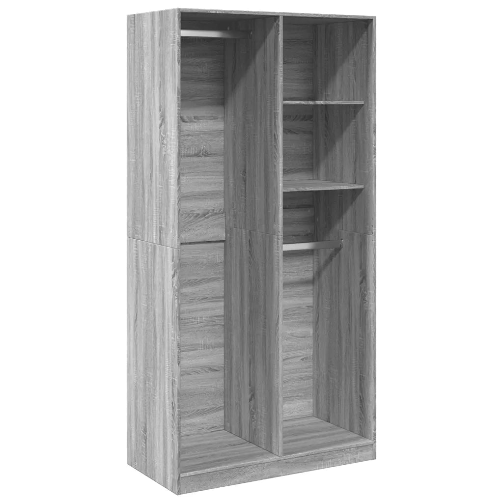 Armadio Grigio Sonoma 100x50x200 cm in Legno Multistrato 3307770