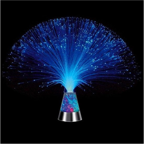 Lampada a fibre ottica color cambiante - 135 pollici - lampada da tavolo - camera da letto - soggiorno - alimentata da batteria