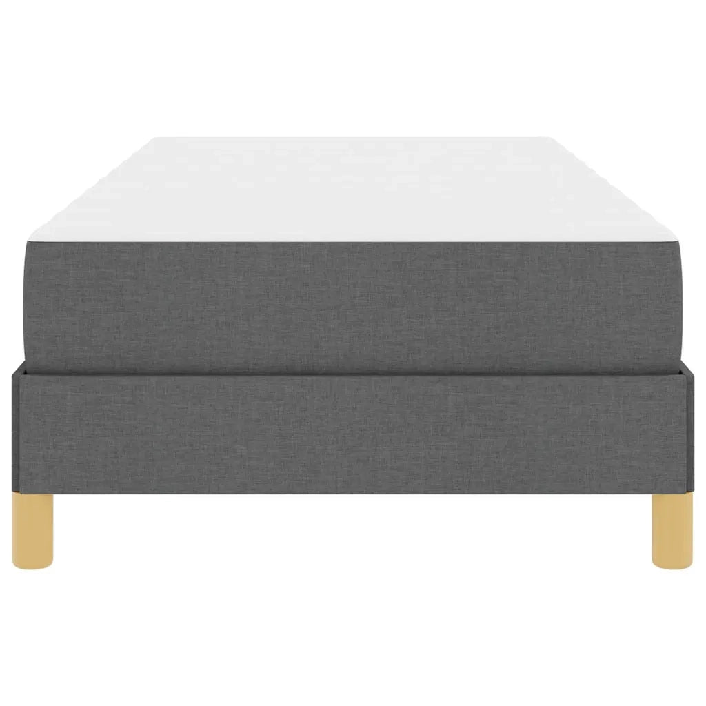 Letto a molle con materasso Grigio scuro 90 x 200 cm Tessuto