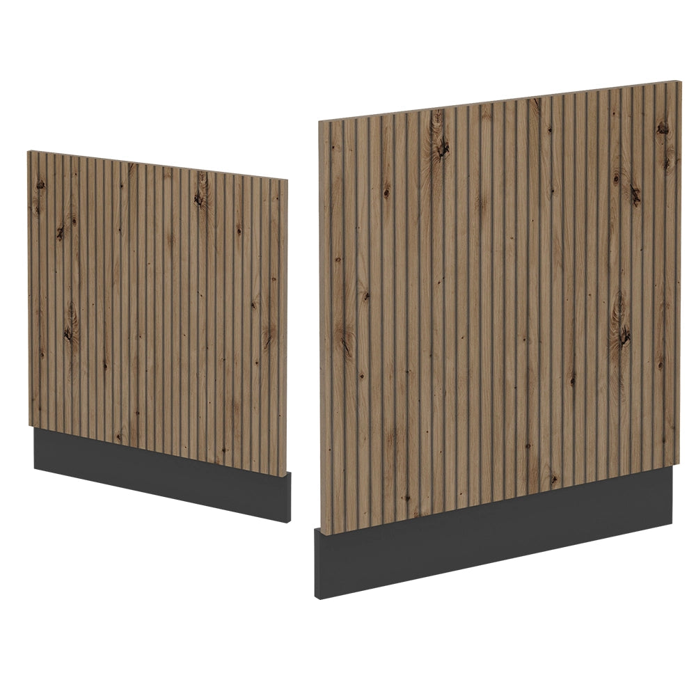 Pannello frontale R-Line Rovere artigianale/Antracite 60 cm senza piano di lavoro Vicco