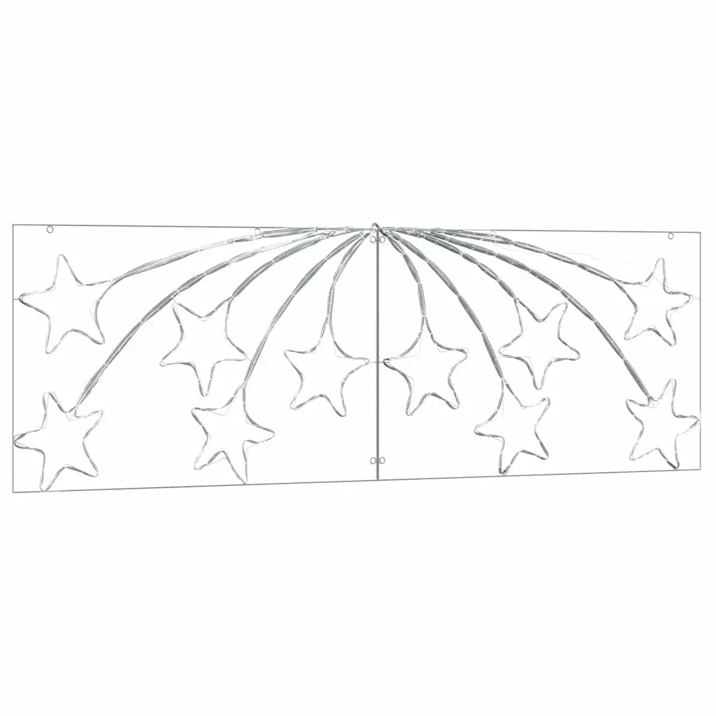 Stella di Natale con 432 LED Multicolore 182 x 58 cm PVC