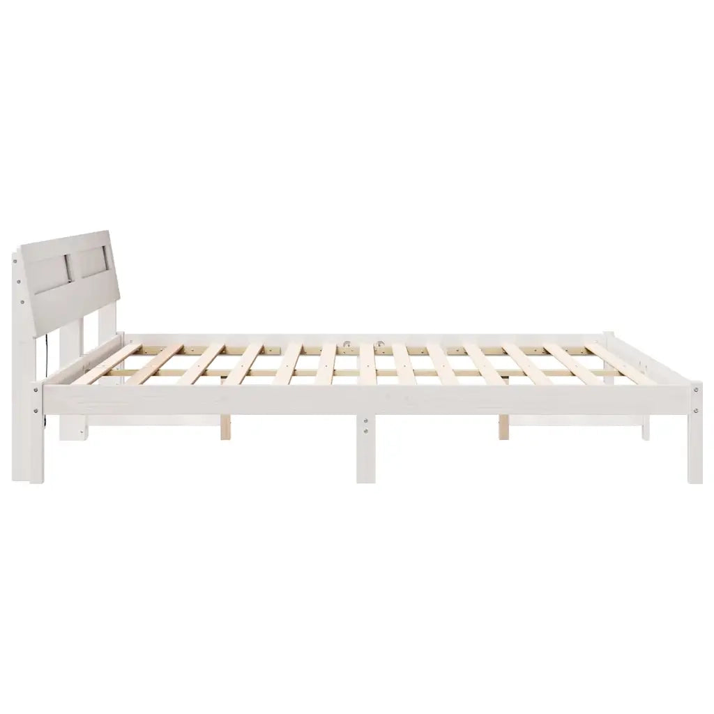 Struttura del letto Bianco 180 x 200 cm Pino massello 872768