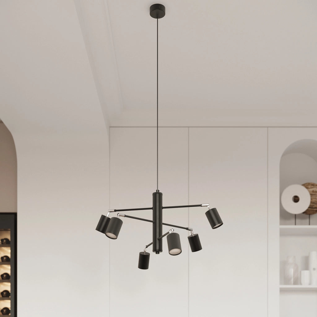 Lampada moderna in acciaio nero GU10 a 4 luci LEMMI Bittersweet Shimmer