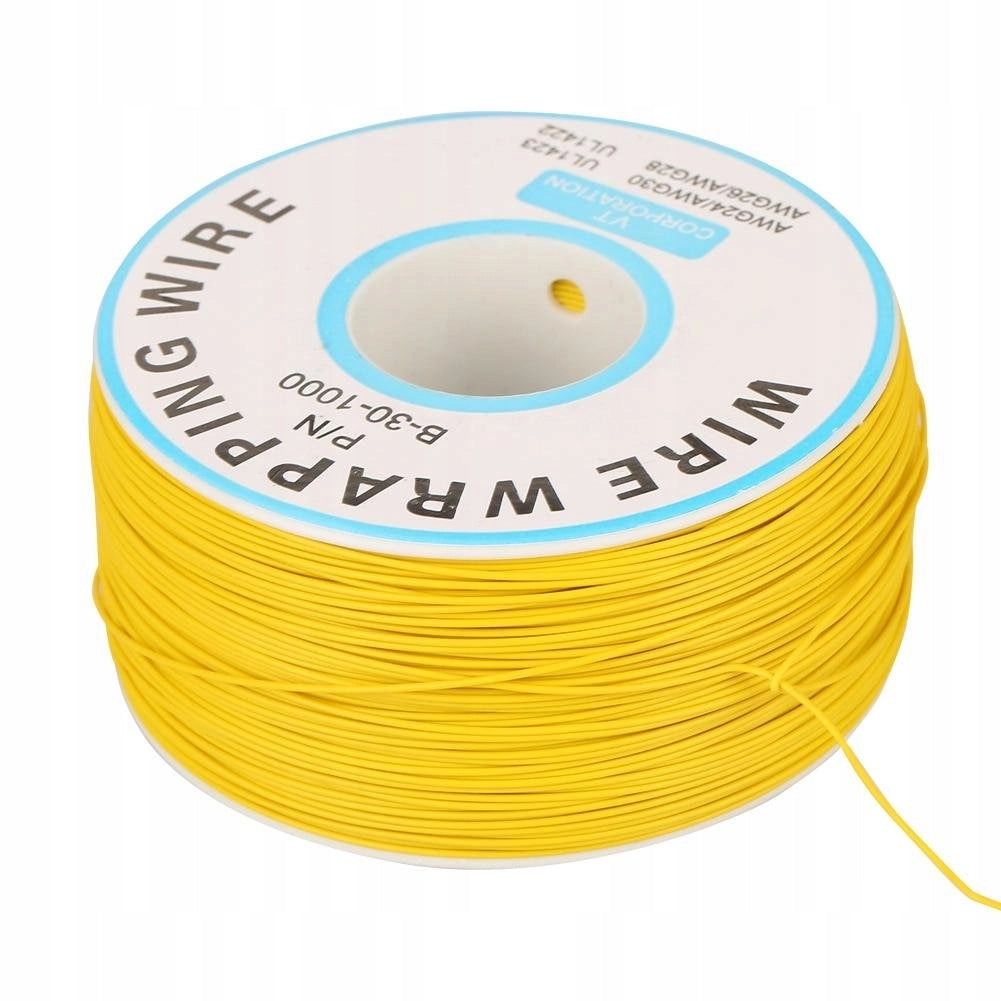 Cavo Kynar AWG 0.25mm Giallo 200m – Alta Qualità e Durata | Ø 0,6 mm, 300V, -60°C a 200°C