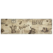 Tappeto da Cucina Lavabile Marrone Caffè 45x150 cm in Velluto 4005578
