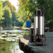 Pompa sommersa acque nere con trituratore e galleggiante 31.200 l/h 2200 W, prevalenza 10m