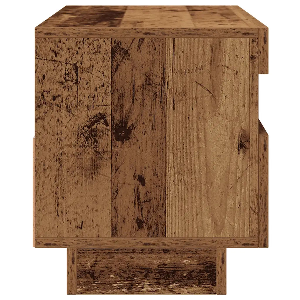 Mobile Porta TV con LED Legno Antico 80x35x40 cm Multistrato