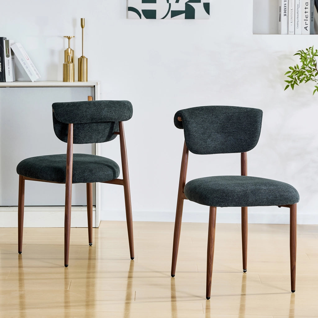 Set 2 Sedie da Pranzo Moderne Imbottite ¨C MINIMAL ¨C Senza Braccioli, Schienale Curvo