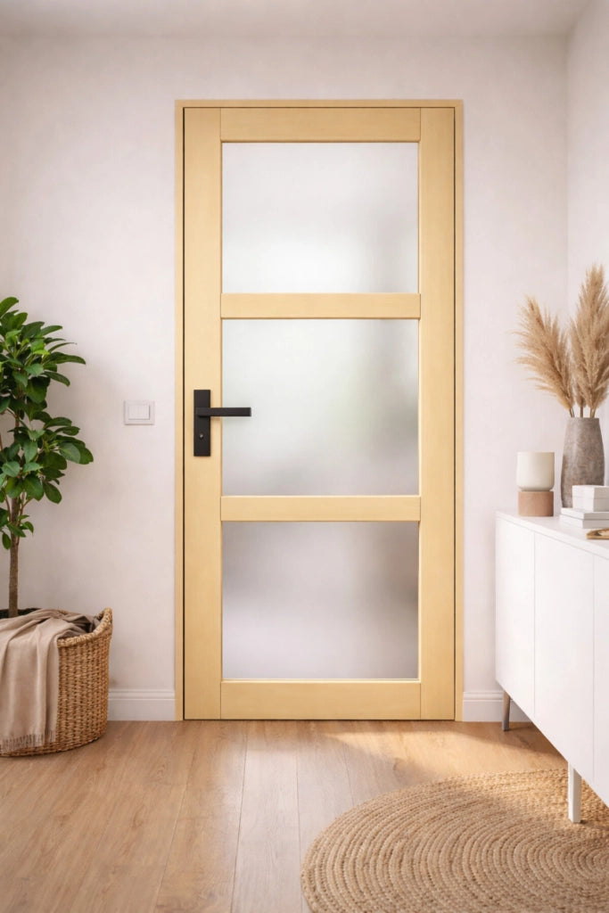 Blocco Porta Vetro Ayous H204 x L83 Pannello Laterale Destro a Spinta + Maniglia