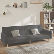 Divano Letto a 2 Posti Grigio Chiaro in Tessuto 375727
