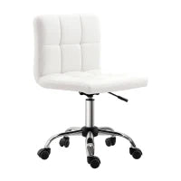 Sedia da Ufficio Ergonomica, Sedia Girevole Altezza Regolabile in Pelle Sintetica 46 × 51 × 80-92cm