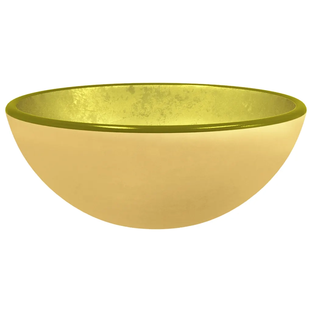 Lavandino in Vetro Temperato 30x12 cm Oro CFW1149820