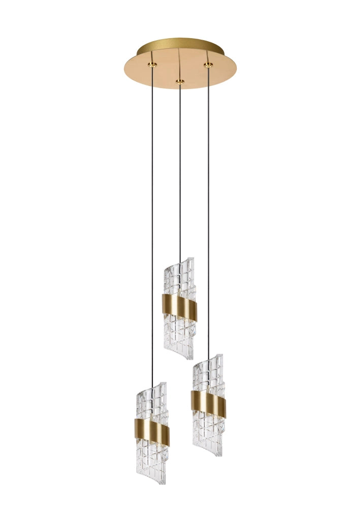 Lampada a sospensione Kligande 3 luci oro LED 7W Lucide