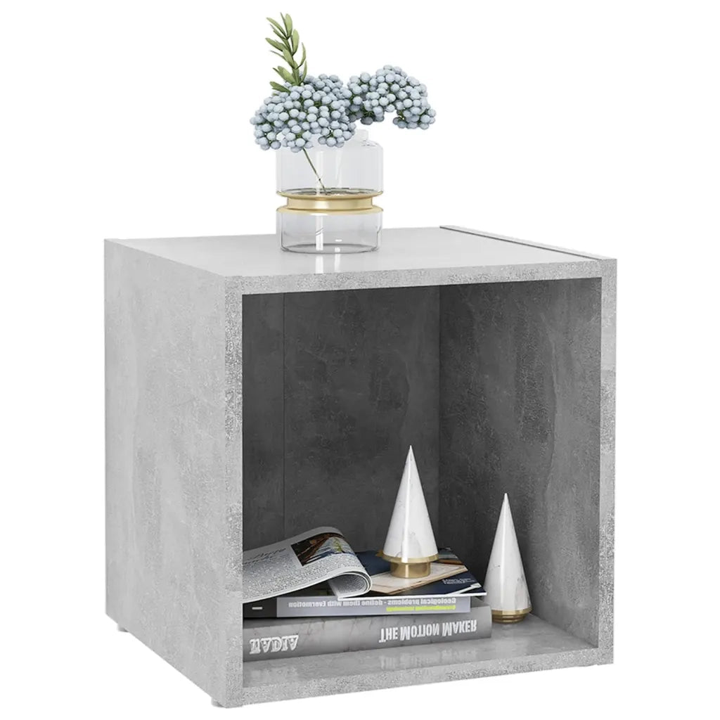 Mobili Porta TV 4pz Grigio Cemento 37x35x37cm Legno Multistrato 805512