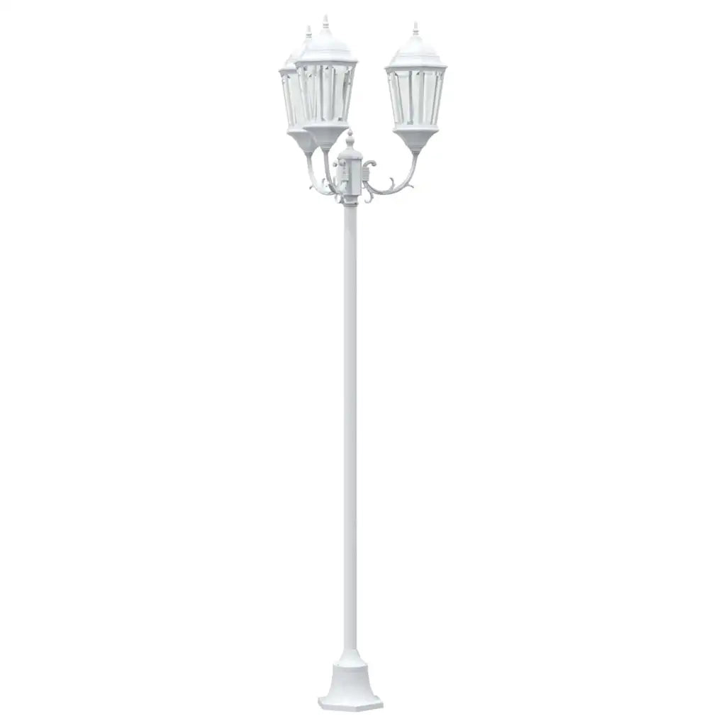 Luce da Giardino Bianco 57 x 49 x 241 cm Alluminio e vetro CFW8767437