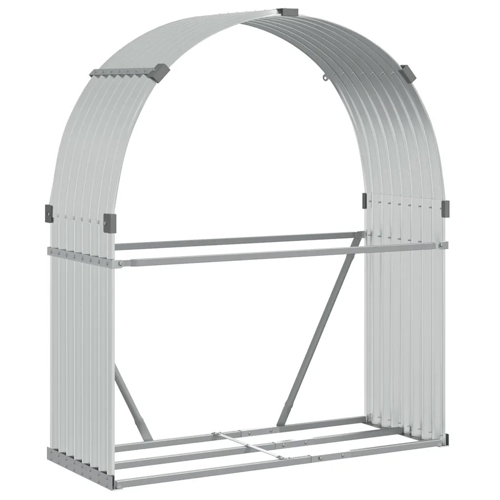 Portaceppi Argento 120x45x140 cm in Acciaio Zincato