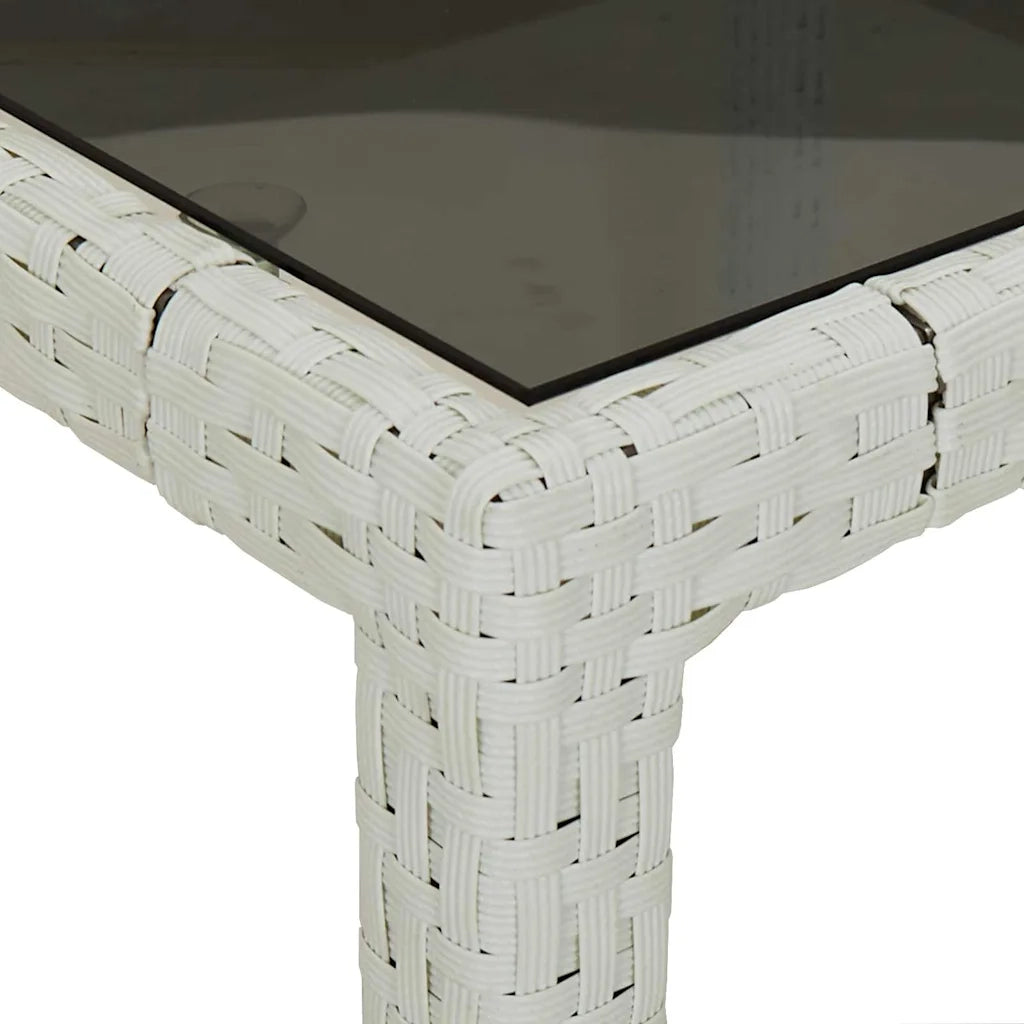 Tavolo da Giardino Bianco 190 x 90 x 75 cm polyrattan 362549