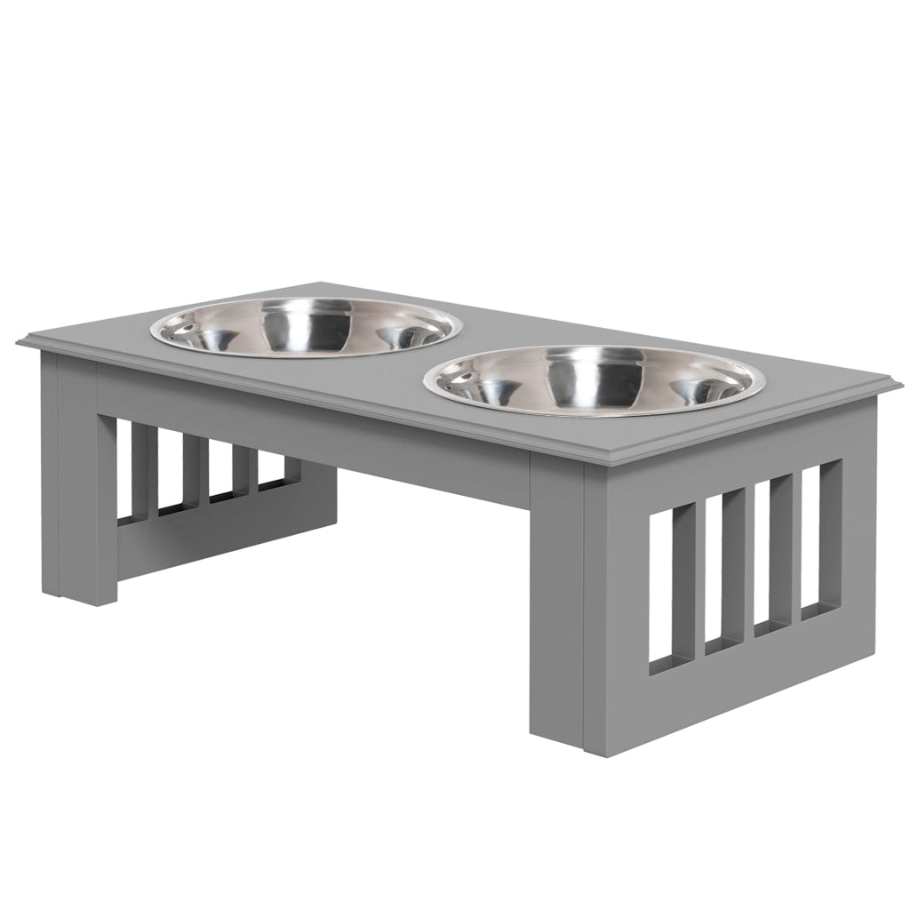 Ciotola per Cane Antiscivolo ¨C Zephmum ¨C Grigio 44x24x15cm 0.9L