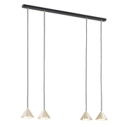 Sospensione Minimal Skadi 4 Luci In Acciaio Oro