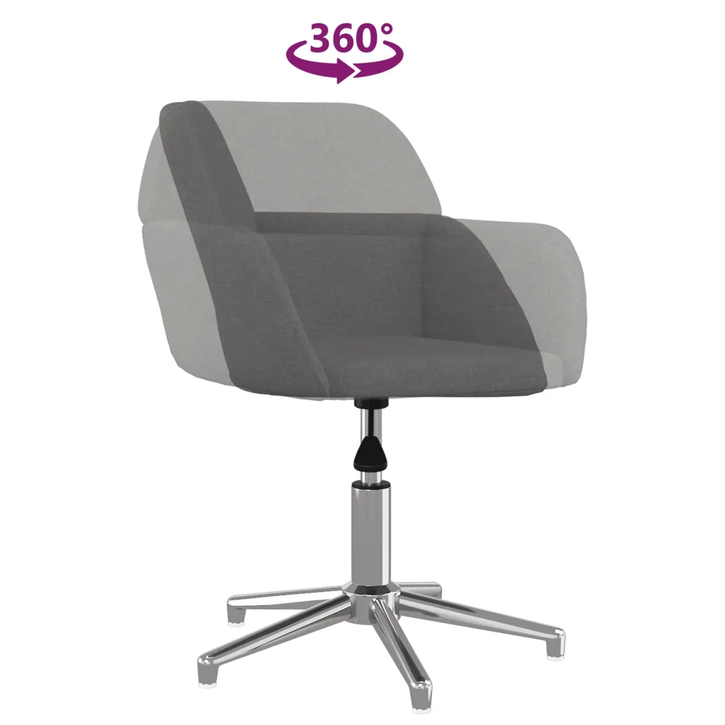 Sedie da Pranzo Girevoli 2 pz Grigio Chiaro in Tessuto 3103030
